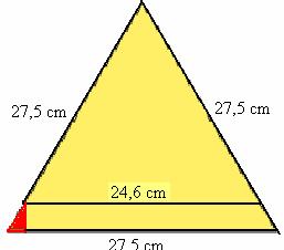 eqüilátero h (7,5) 7,5 Como a espessura é,5cm teremos: 7,5,81