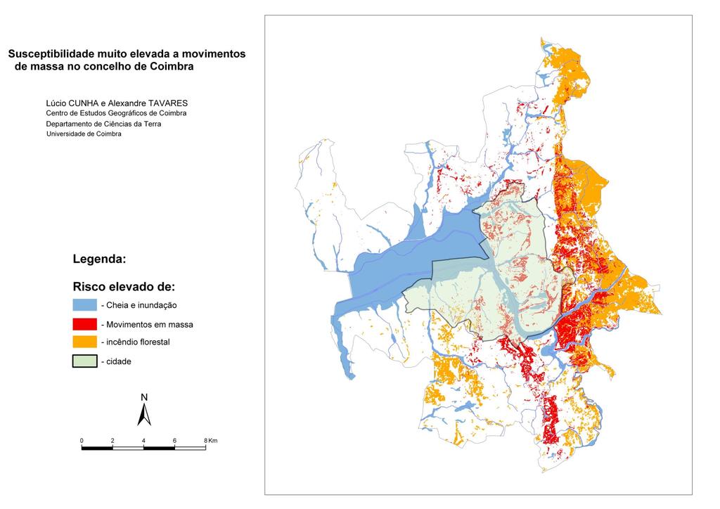 A cidade de Coimbra e risco elevado de