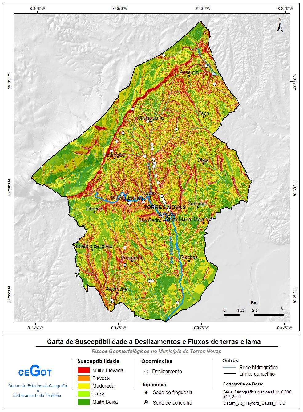 Factores Atributos Ponderações Declives Exposição vertentes Vertente Litologia 0º - 2º 1 2º - 5º 2 5º - 15º 3 15º - 25º 4 > 25º 5 N; NE; NW 3 de S; SE; SW 1 Plano Horizontal; E; W 2 Côncava 3 Convexa