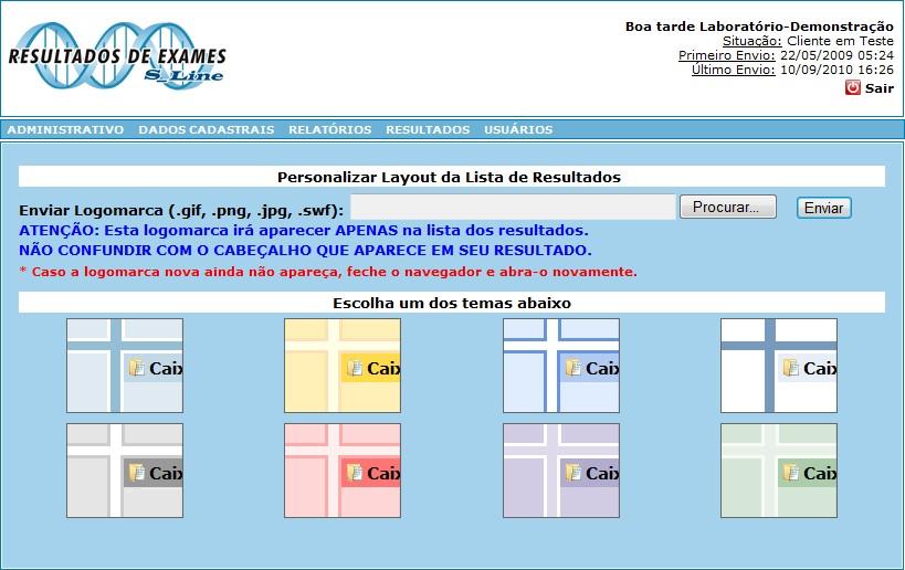 resultados, trocando a logomarca e escolhendo um dos