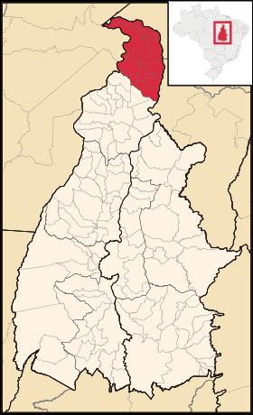 localizada na região norte do estado e faz divisa com os estados do Pará, Maranhão e Piauí. Ver mapa a seguir: Figura 1- Mapa do Tocantins composto pela divisão das microrregiões do estado.