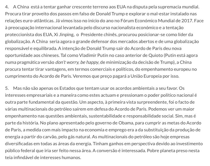 O Acordo de Paris na Teia da Política