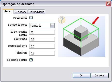 Na Tab Usinagem selecione a ferramenta 20.0 mm Multi-Flute End Mill e coloque a posição 2.