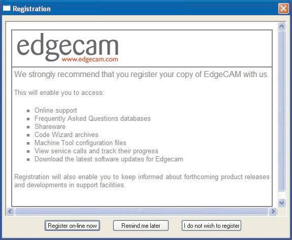 INICIANDO O EDGECAM Abertura: Para abrir o Edgecam em uma instalação padrão pode-se clicar duas vezes no ícone do Edgecam localizado na Área de Trabalho (Desktop).