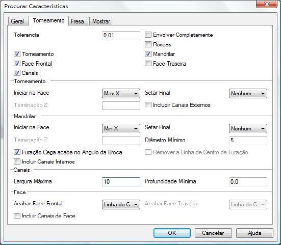 Tabela Torneamento: Na Tabela torneamento só vamos utilizar os 3 itens selecionados, e cada uma das peças terá suas características