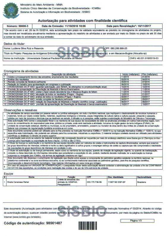 103 ANEXO 5 -Renovação do SISBIO (com solicitação de alteração no título do projeto e inclusão de um co-autor Aluno de Graduação em