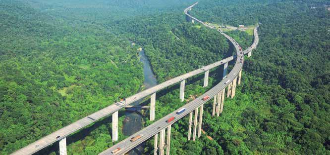 Ecorodovias - Implantação da 3ª faixa Km 276+000 ao Km 292+000 Pista Oeste: Objetivo: ampliação da capacidade de tráfego no trecho Rodovia: Padre Manoel da Nóbrega (SP-055) Municípios: São Vicente e