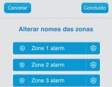 Os números de emergência são números dos telefones que serão chamados caso o alarme dispare. Os números armazenados receberão uma mensagem de notificação quando o alarme disparar. 3.