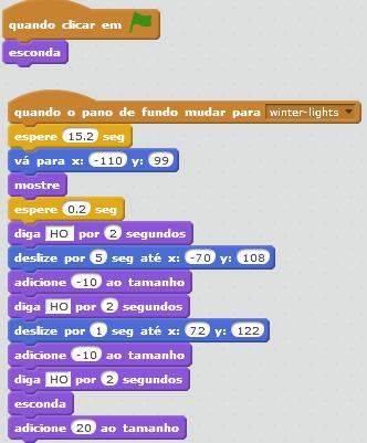 Ele solicita que o espectador ajude-o a encontrar o Papai Noel, o que não acontece e ele volta para o Pólo Norte.