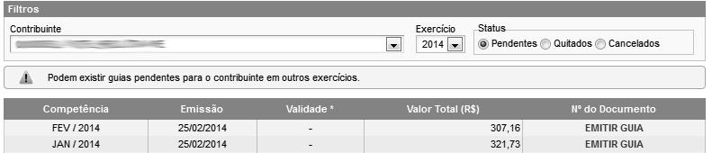 .1. Emitindo uma Guia de Pagamento Para emitir uma guia de pagamento do ISS referente às NFS-e emitidas ou recebidas, selecione: o estabelecimento