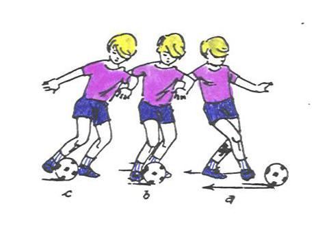 No momento do impacto, arrastar descontraidamente o pé que controla a bola para a rectaguarda de modo a anular a força que a bola trás.