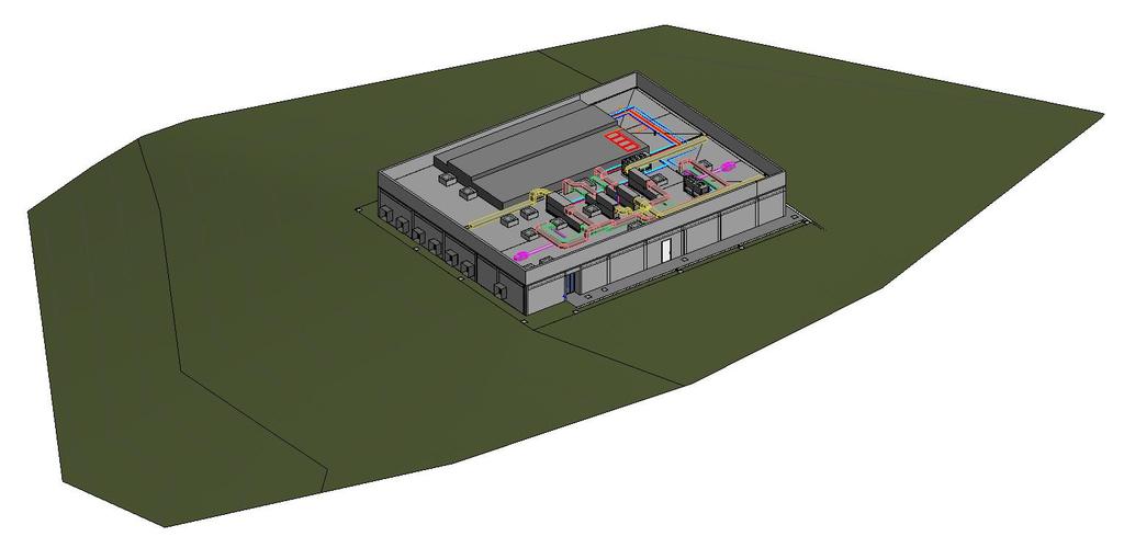 Figura 25 Modelo 3D completo A modelação 3D destas componentes foi feita baseada num possível faseamento construtivo, para que houvesse uma melhor interação entre o modelo virtual e a obra.