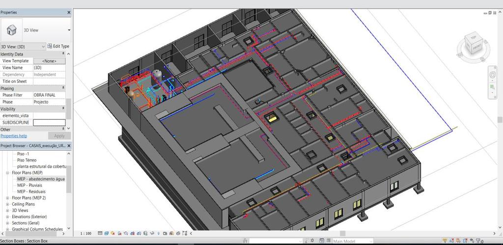 Figura 40 Vista da compatibilização em 3D.