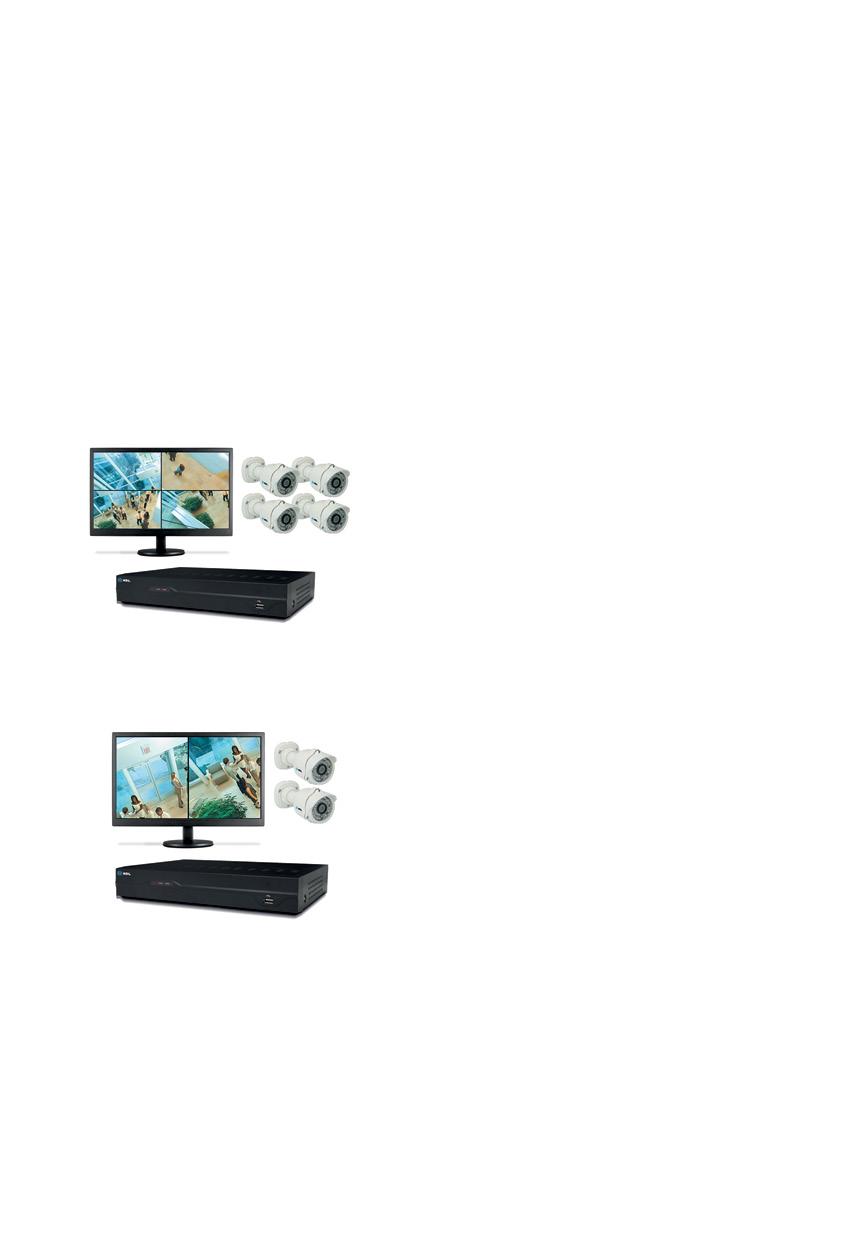 Kit CFTV O Kit CFTV HDL vem com tudo que é necessário para gravar, monitorar e acessar remotamente pequenos ambientes, como residenciais e estabelecimentos comerciais, como escritórios, consultórios,