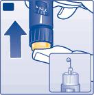 G Certifique-se sempre de que aparece uma gota de insulina na ponta da agulha antes da injeção. Este procedimento garante que a insulina está a fluir.