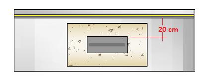 Quanto ao afastamento da parede, é recomendável um mínimo de 20 cm.