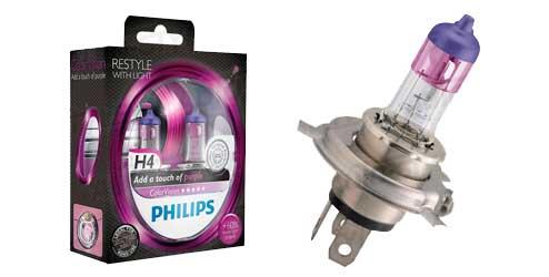 Philips ColorVision, Lâmpadas de Halogéneo H4 - Purple Philips ColorVision, Lâmpadas de Halogéneo H4 - Verde Philips ColorVision, Lâmpadas de Halogéneo H7 - Amarelo Peça: 13475993 17 18 099 69.