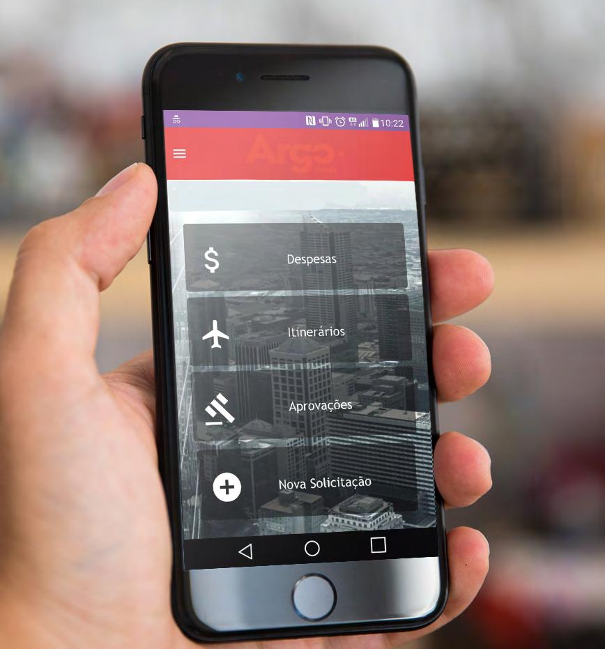 ARGO MOBILE Permite visualizar itinerário de viagem, realizar prestação de contas, analisar ordem de