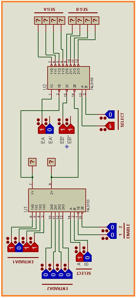 A seguir os diagramas esquemáticos com a interligação do MUX e DEMUX para simulação no