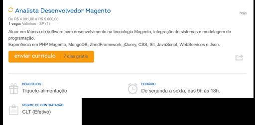 O MongoDB no Mercado { "fonte": "http://www.catho.
