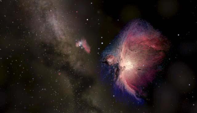 Nebulosa de Orion (nebulosa gasosa) objeto da Nossa Galáxia;