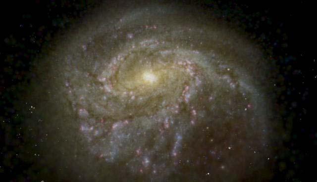 Galáxia vista de cima Imagem da Nossa Galáxia no filme é baseada