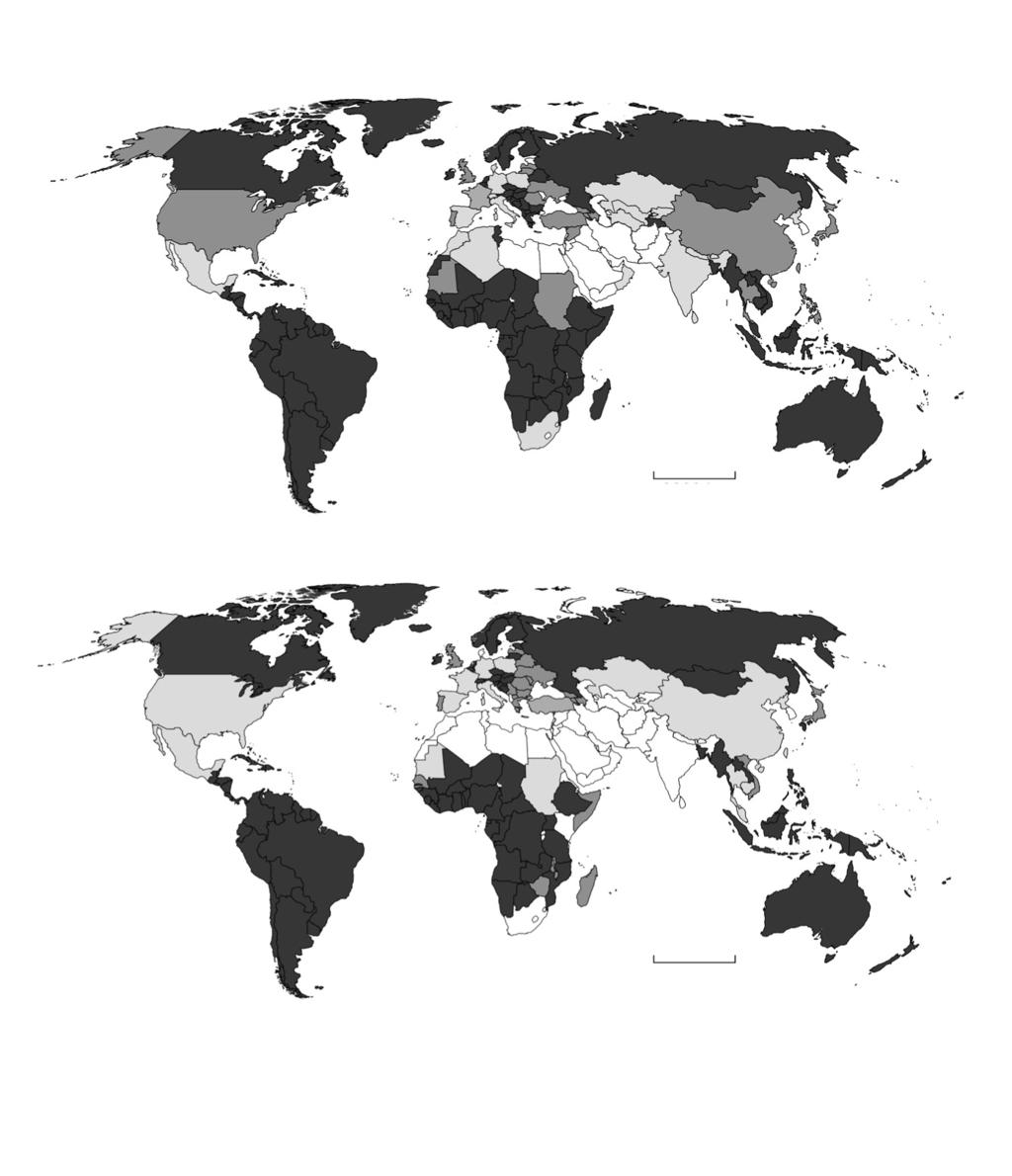 Questão 5 USO DA ÁGUA EM RELAÇÃO AO TOTAL DISPONÍVEL Mapa A 1995 3300 km Mapa B 2025 3300 km Considere os mapas acima e seus conhecimentos para responder.