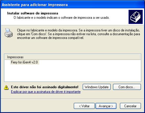 IMPRESSÃO NO WINDOWS 46 13 Na caixa Impressoras, selecione o driver de impressora