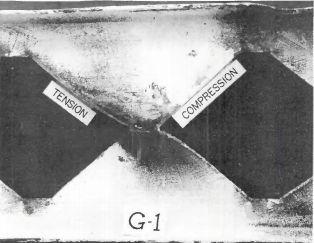 (a) (b) Figura 9 - (a) Mecanismo de flambagem (fonte: Kerdal e Nethercot []). (b) Flambagem do montante de alma de uma viga castelada (fonte: Hosain e Speirs [9]).