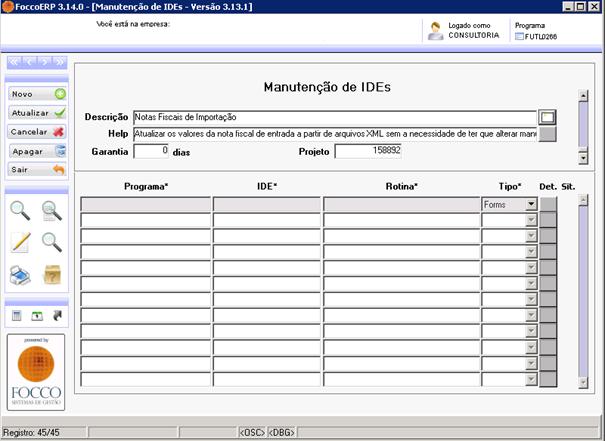 COD_ITEM: informar se o código do item a ser enviado no XML do despachante