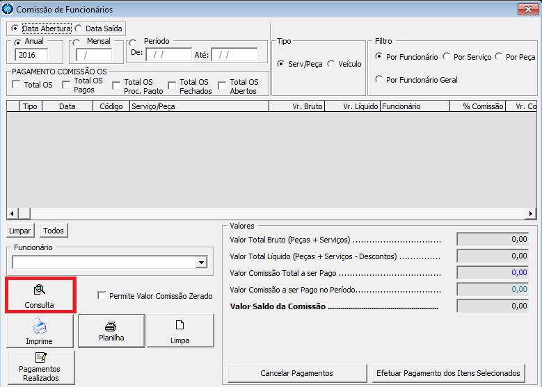 seguida clique em Listagem Comissão de Funcionários. 29.