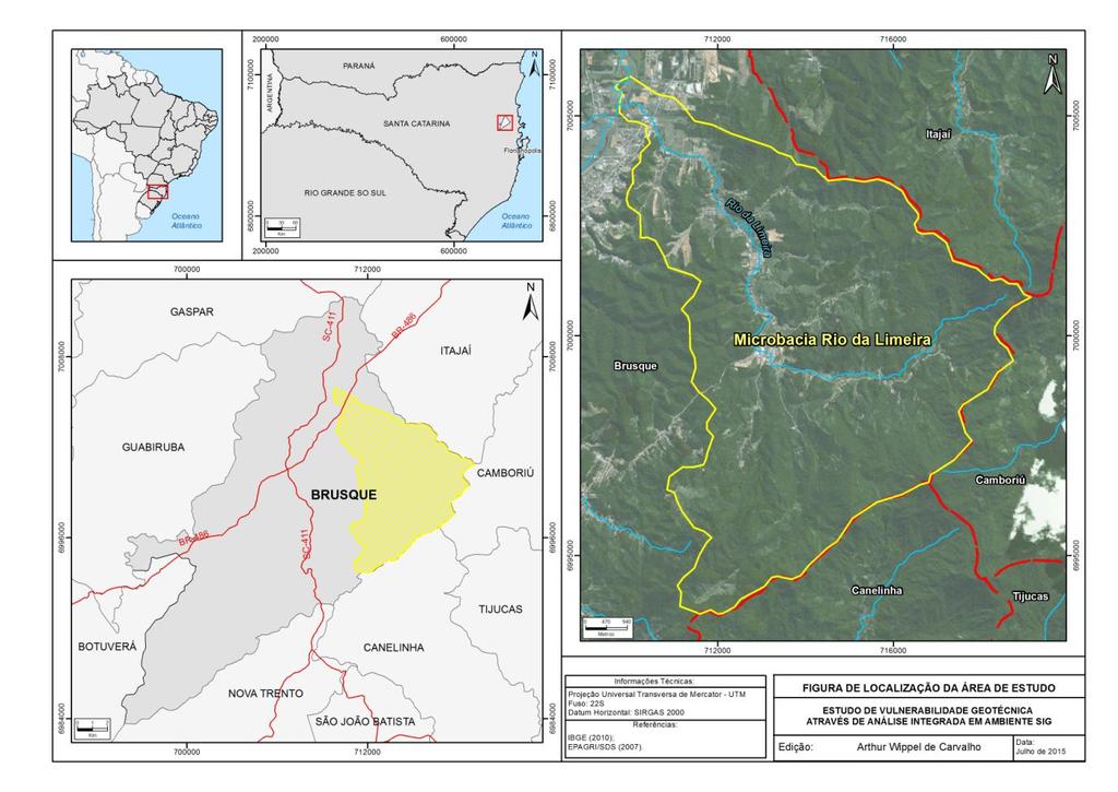 Figura 2. Figura de localização da Microbacia Rio da Limeira. 4. Critérios Avaliados 4.1.