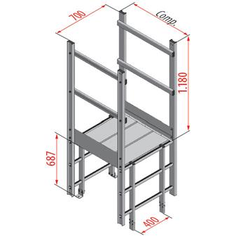 Material Alumínio Artigo Nº 0053298 DIN EN ISO 14122-4