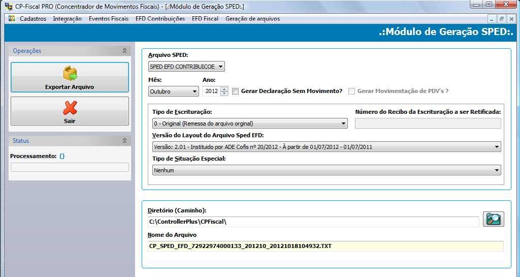 MANUAL PRÁTICO DO SISTEMA CPFISCAL 15 Nesta tela o usuário poderá incluir novos usuários, alterar e excluir usuários existentes. Alterar a senha ou mudar status(ativo/inativo) de usuários.