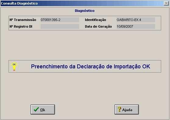 Neste caso, o usuário poderá dar continuidade e proceder com o envio PARA REGISTRO. OBS.