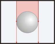Todo o ambiente é refletido para a câmera, exceto a região oculta pela esfera. Figura 3. Reflexão com a câmera posicionada no infinito.