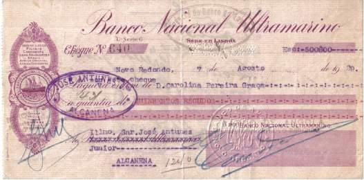 Saque sobre o próprio U-C 19 $02> "Pague contra este original". Saque sobre o próprio U-C 19 $02< "Pague contra este original".