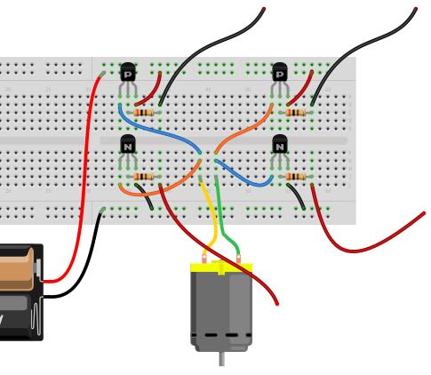 Exemplo Circuito de controle de sentido de giro de um