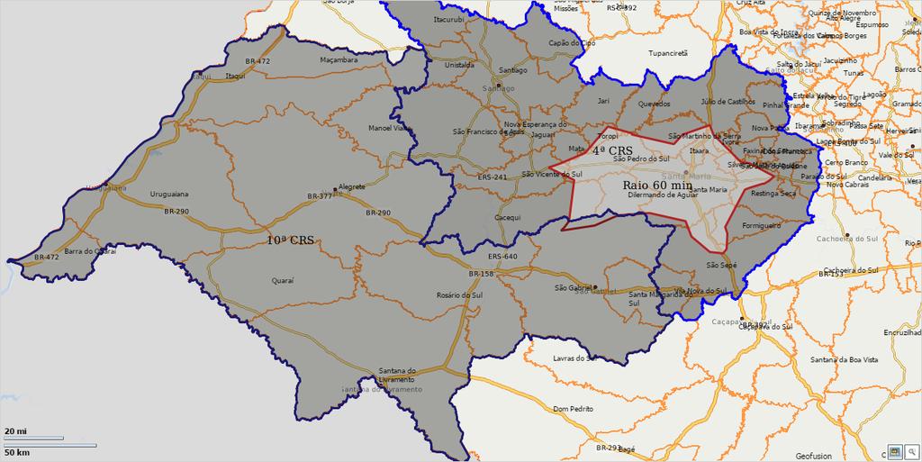 Mapa 2 Área de abrangência da Macrorregião Centro-Oeste Fonte: Geofusion, 2017. O Brasil tem hoje 205 milhões de habitantes (2017), dos quais 5,5% vivem no RS.