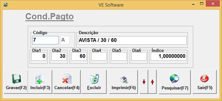 11. CADASTRO DE CONDIÇÃO DE PAGAMENTO O Cadastro de Condição de Pagamento é utilizado no Cadastro de Pedidos gerando as parcelas.