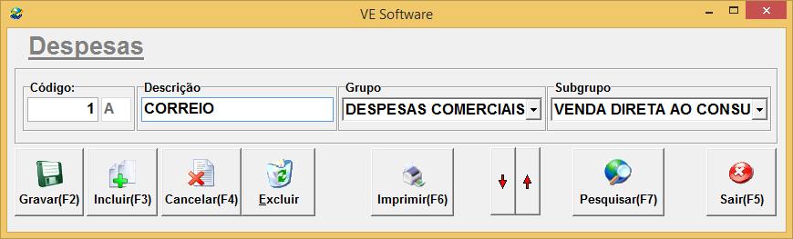 20. CADASTRO DE DESPESAS O Cadastro de Despesas é utilizado no cadastro de Pedidos, informando os gastos que