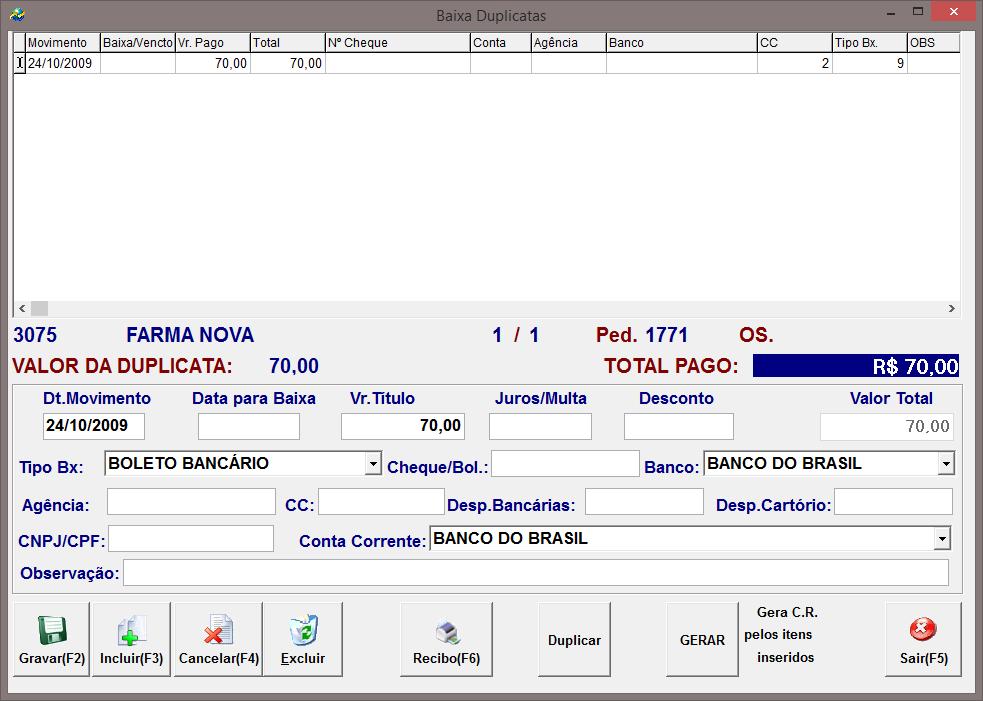 O Pedido Gera automaticamente o contas a Receber, após a finalização.