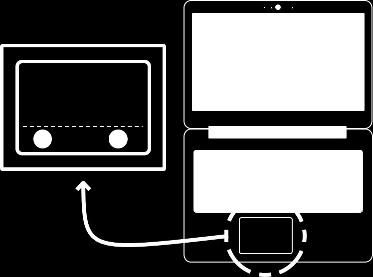 3 Usando o touchpad O touchpad é um painel eletrônico retangular localizado logo abaixo do teclado. Deslize a ponta dos dedos sobre o touchpad para mover o cursor.