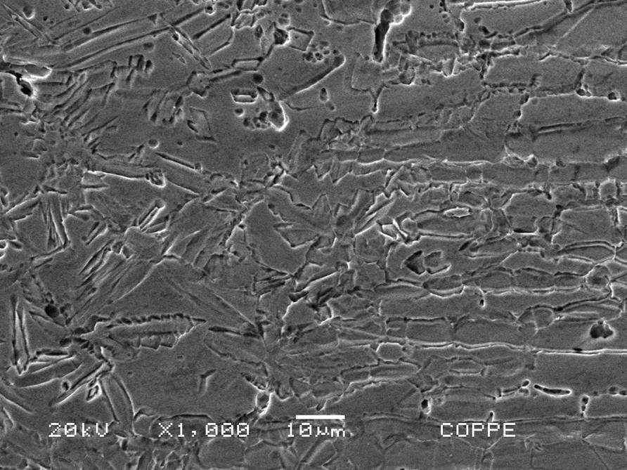 Capítulo IV 99 ZTA MB Figura 59: Micrografia representativa da ZTA do AISD 1. 2507 2205 Figura 60: Diagrama Fe-[Cr/Ni] eq com indicação dos Aços duplex SAF 2205 e super duplex SAF 2507.