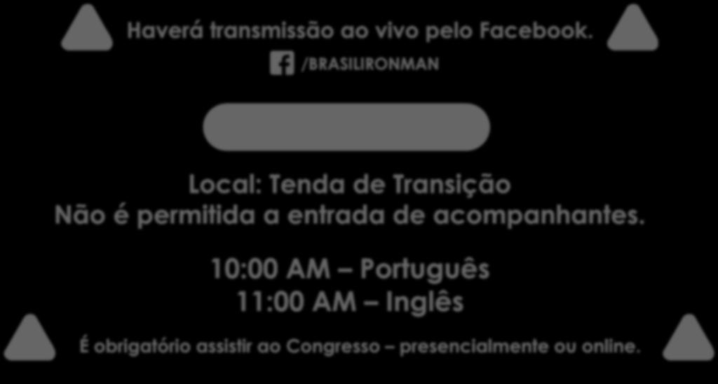 CONGRESSO TÉCNICO Haverá transmissão ao vivo pelo Facebook.
