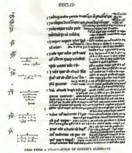 Adelard de Bath (1075-1160) traduz Os Elementos de Euclides do árabe para o latim