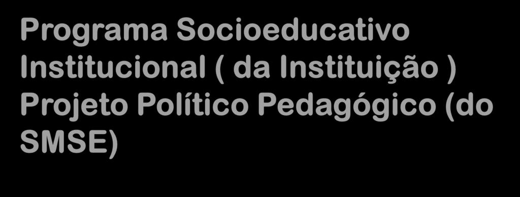 para SMSE/SP Um Projeto Político Pedagógico é dinâmico, instituinte, fruto da tradução das diretrizes institucionais no cotidiano e espaço de