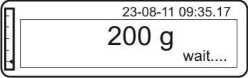 7.3 Ajustamento com o peso de calibração externo Condição inicial: Ajuste do menu External calibration (Ajustamento externo), ver cap. 7.