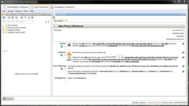 Essas políticas permitem a detecção de uma ampla variedade de monitoramento de atividades, desde requisitos de conformidade de PII e HIPAA até proteção de propriedade intelectual e detecção limitada