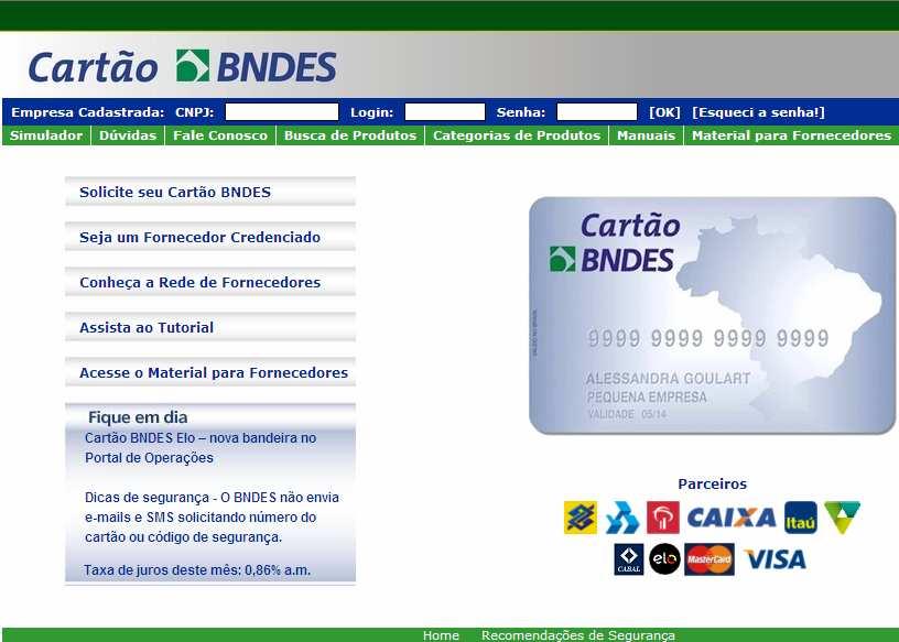 Cartão BNDES Ambiente de Negócios 600 mil Compradores MPMEs R$ 34,8 bilhões de